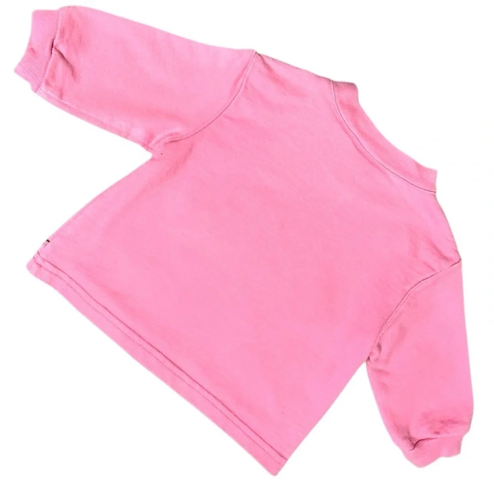 Vintage 1990s Koala Kids Pink Embroidered Sweatshirt 3–6M Floral Butterfly Top